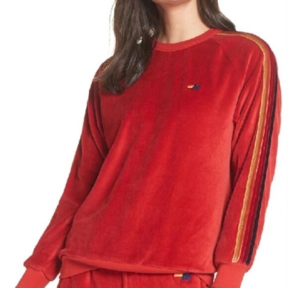 AVIATOR NATION CLASSIC VELVET RELAXED CREW
SWEATSHIRT-AA15 - Picture 1 of 6